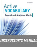 Instructor Manual for Active Vocabulary 6th Edition by Amy E. Olsen