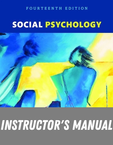Instructor Manual for Social Psychology 14th Edition by Nyla R. Branscombe