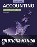 Solutions Manual for Horngren's Accounting, The Managerial Chapters 14th Edition by Tracie L. Miller