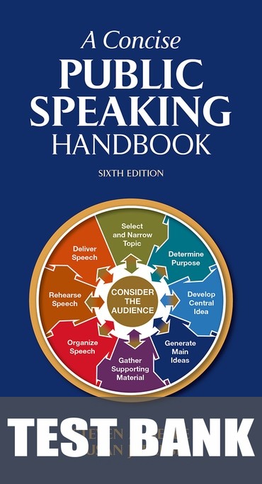 Test Bank for A Concise Public Speaking Handbook 6th Edition by Steven A. Beebe