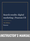 Instructor Manual for Search results: digital marketing | Pearson US 7th Edition