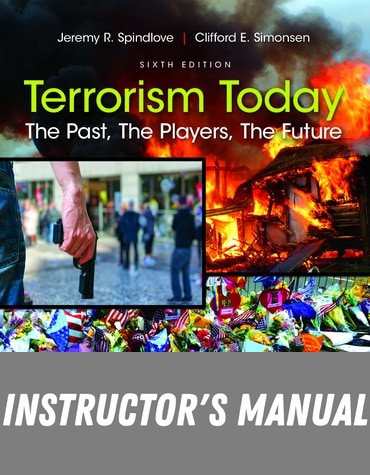 Instructor Manual for Terrorism Today: The Past, The Players, The Future 6th Edition by Jeremy R. Spindlove