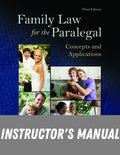 Instructor Manual for Family Law for the Paralegal: Concepts and Applications 3rd Edition by Mary E. Wilson