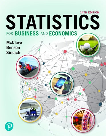 Solutions Manual for Statistics for Business and Economics 14th Edition by James T McClave