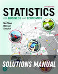 Solutions Manual for Statistics for Business and Economics 14th Edition by James T McClave