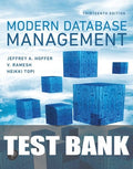 Test Bank for Modern Database Management 13th Edition by Jeff Hoffer