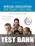 Test Bank for Special Education for Today's Teachers: An Introduction 2nd Edition by Michael S. Rosenberg