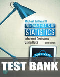 Test Bank for Fundamentals of Statistics 6th Edition by Michael Sullivan
