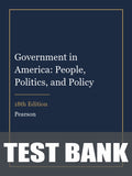 Test Bank for Government in America: People, Politics, and Policy 18th Edition