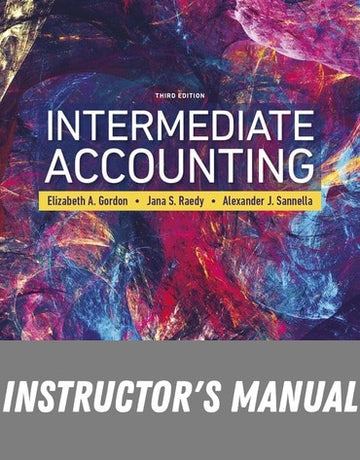 Instructor Manual for Intermediate Accounting 3rd Edition by Elizabeth A. Gordon