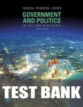 Test Bank for Government and Politics in the Lone Star State 12th Edition by L Tucker Gibson