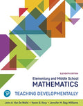 Instructor Manual for Elementary and Middle School Mathematics: Teaching Developmentally 11th Edition by John A. Van de Walle
