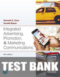 Test Bank for Integrated Advertising, Promotion, and Marketing Communications 9th Edition by Kenneth E Clow