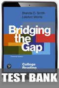 Test Bank for Bridging the Gap: College Reading 13th Edition by Brenda D. Smith