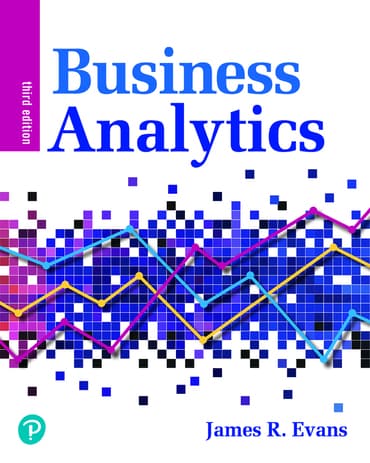 Test Bank for Business Analytics 3rd Edition by James R. Evans