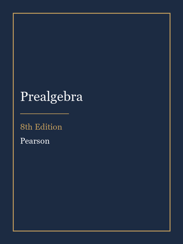 Solutions Manual for Prealgebra 8th Edition
