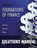 Solutions Manual for Foundations of Finance 10th Edition by Arthur J. Keown