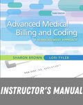 Instructor Manual for Guide to Advanced Medical Billing: A Reimbursement Approach 3rd Edition by Sharon Brown