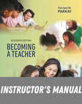 Instructor Manual for Becoming a Teacher 11th Edition by Forrest W. Parkay