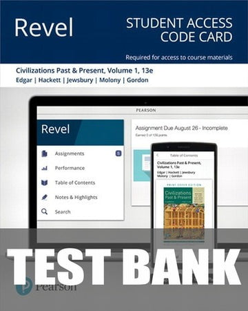Test Bank for Civilizations Past and Present, Volume 1 13th Edition by Robert R. Edgar