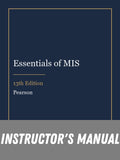 Instructor Manual for Essentials of MIS 13th Edition