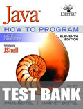 Test Bank for Java: How To Program, Late Objects 11th Edition by Paul Deitel