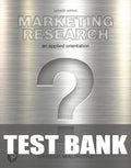 Test Bank for Marketing Research: An Applied Orientation 7th Edition by Naresh K. Malhotra