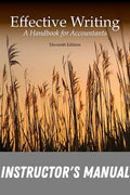 Instructor Manual for Effective Writing: A Handbook for Accountants 11th Edition by Claire B. May