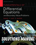 Solutions Manual for Fundamentals of Differential Equations and Boundary Value Problems 7th Edition by R Kent Nagle