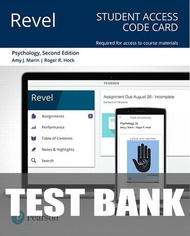 Test Bank for Psychology 2nd Edition by Amy J. Marin
