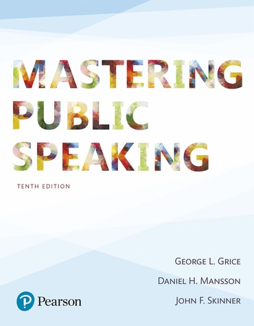 Test Bank for Mastering Public Speaking 10th Edition by George L. Grice