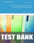 Test Bank for Transforming the School Counseling Profession 5th Edition by Bradley T. Erford
