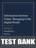 Test Bank for Information Systems Today: Managing in the Digital World 8th Edition by Classification