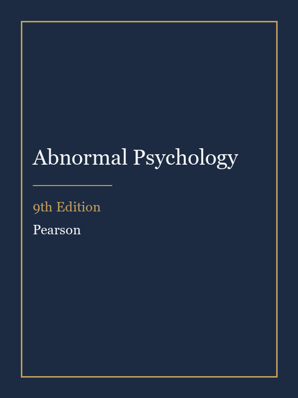 Instructor Manual for Abnormal Psychology 9th Edition