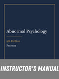 Instructor Manual for Abnormal Psychology 9th Edition