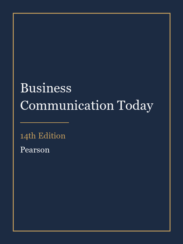 Instructor Manual for Business Communication Today 14th Edition