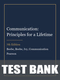 Test Bank for Communication: Principles for a Lifetime 7th Edition by Beebe