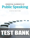 Test Bank for Essential Elements of Public Speaking 6th Edition by Joseph A. DeVito