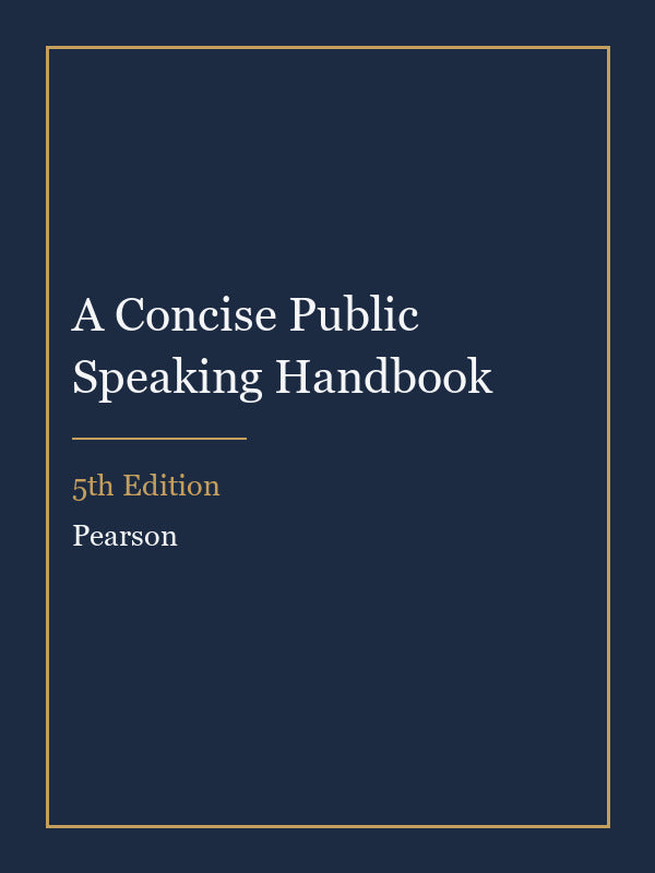 Instructor Manual for A Concise Public Speaking Handbook 5th Edition