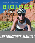 Instructor Manual for Goodenough Biology of Humans: Concepts, Applications, and Issues 6th Edition by Judith Goodenough