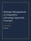 Test Bank for Strategic Management: A Competitive Advantage Approach, Concepts 16th Edition
