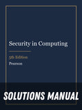 Solutions Manual for Security in Computing 5th Edition