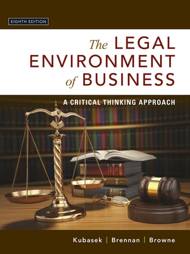 Test Bank for The Legal Environment of Business: A Critical Thinking Approach 8th Edition by Nancy K. Kubasek