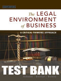 Test Bank for The Legal Environment of Business: A Critical Thinking Approach 8th Edition by Nancy K. Kubasek
