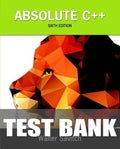 Test Bank for Absolute C++ 6th Edition by Walter Savitch