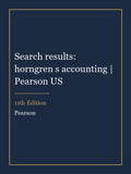 Test Bank for Search results: horngren s accounting | Pearson US 11th Edition