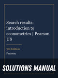 Solutions Manual for Search results: introduction to econometrics | Pearson US 3rd Edition