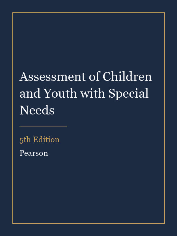 Instructor Manual for Assessment of Children and Youth with Special Needs 5th Edition