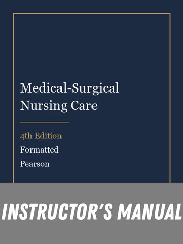 Instructor Manual for Medical-Surgical Nursing Care 4th Edition by Formatted