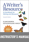 Instructor Manual for A Writer's Resource by Elaine Maimon